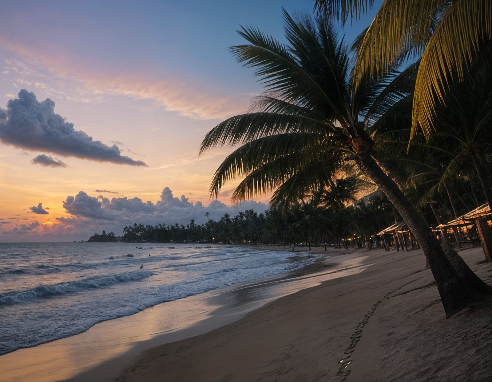 Beautiful Female Detective Pirate Cowboy on Tropical Beach a...