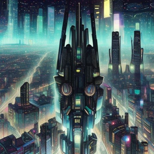 Cyberpunk Metropolis in 3528