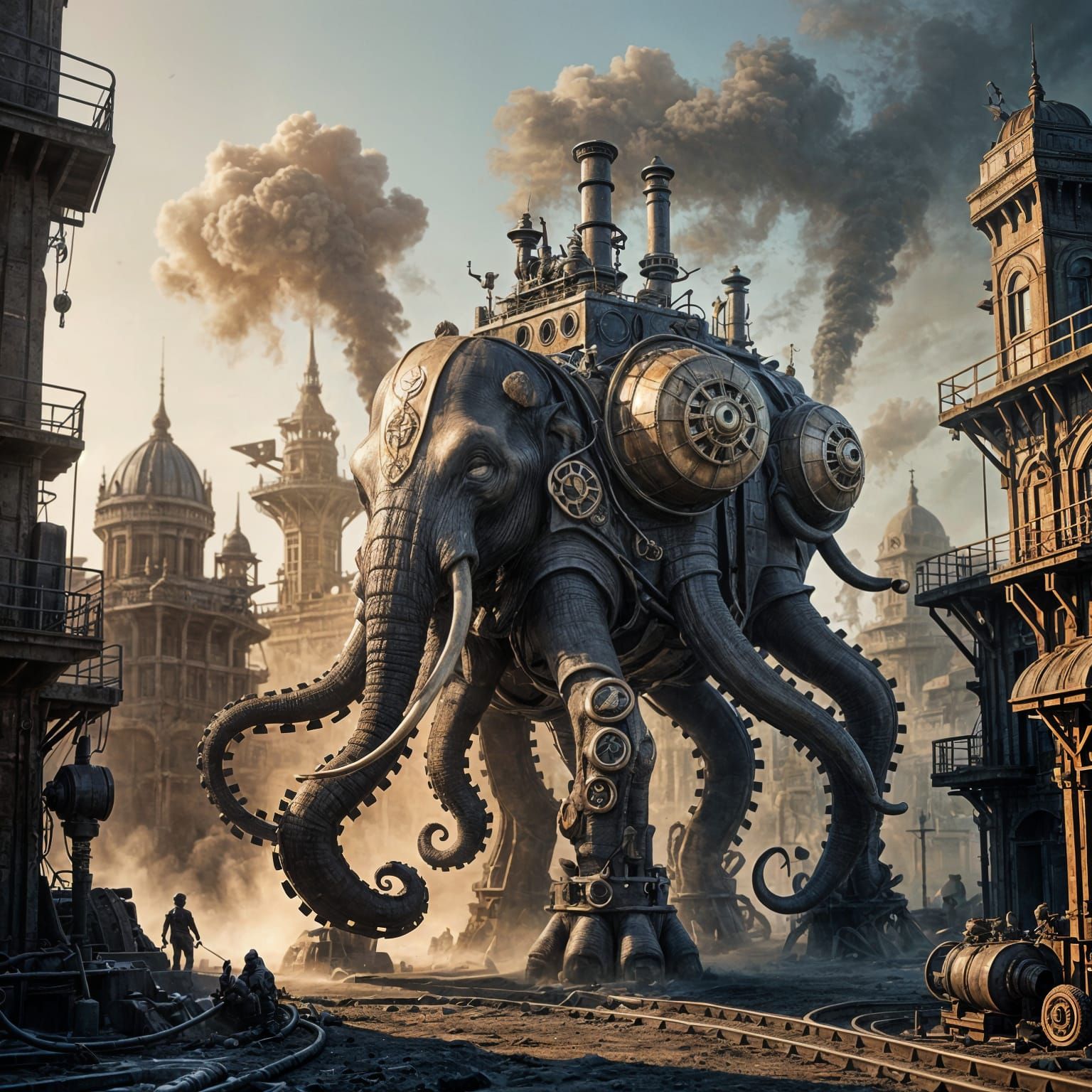 Mechanical Cephalopod Elephant Tank