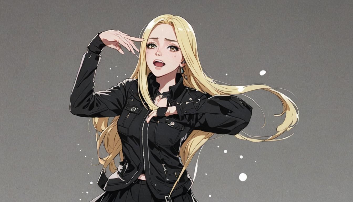 Ava Max Anime Style Art: Studio Trigger Inspired