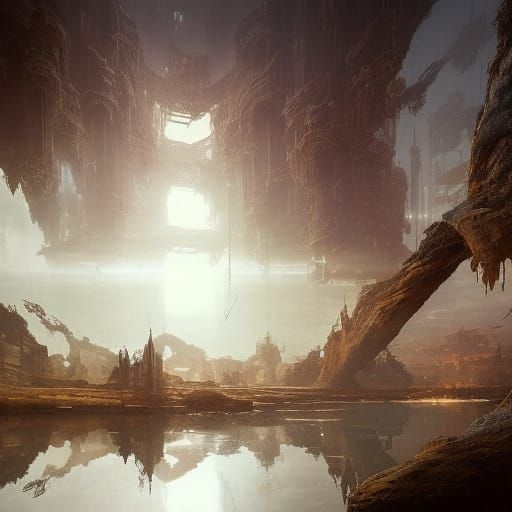 Epic Digital Clock Tower in a Vibrant, Hyperdetailed World