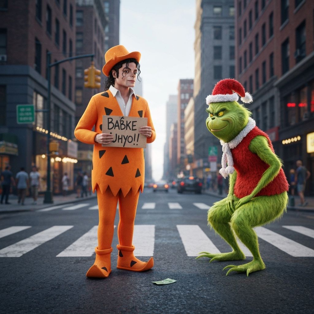 Michael Jackson as Flintstone Begs Grinch: 3D Unreal Engine