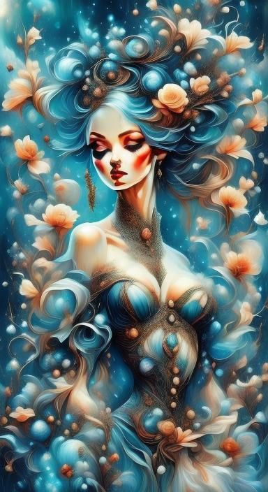 Gothic Fairy Portrait in Surreal Dreamscape