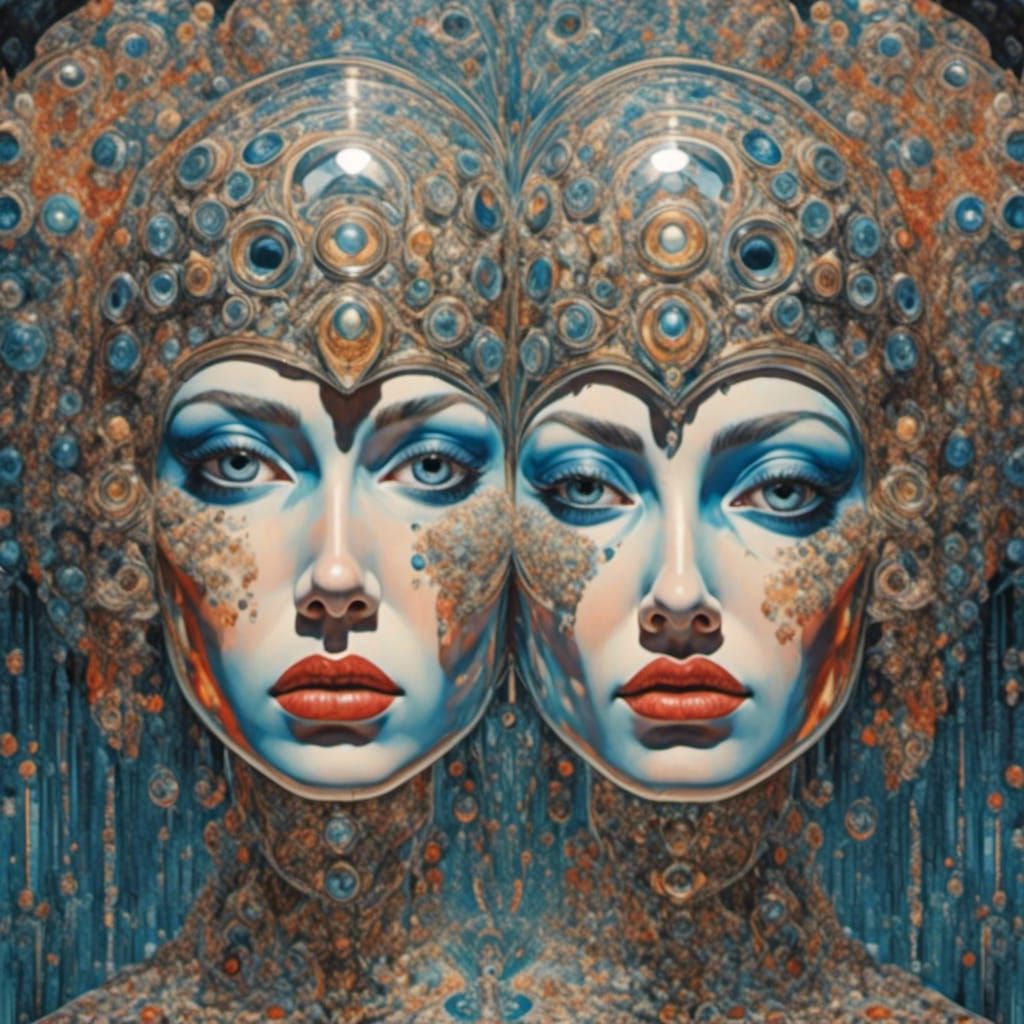 Psychedelic Reflections of Twin Queens