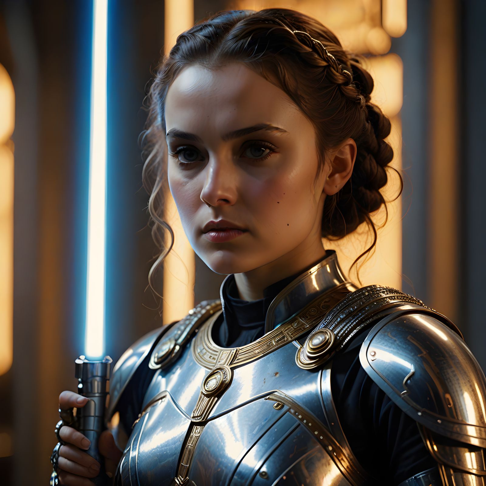 Epic Galactic Princess in Cinematic Armor