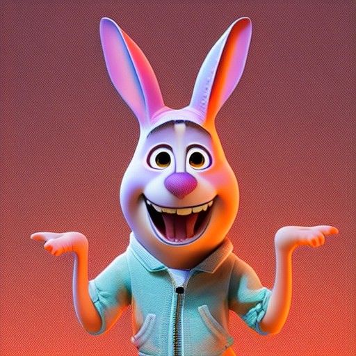 Bad Bunny as Pixar-Style 3D Digital Art