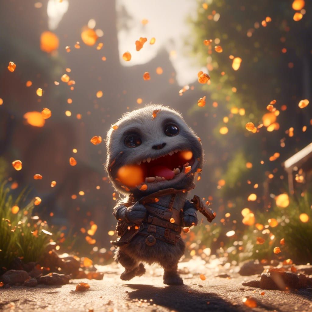 3D Game Character Emote in Cinematic Style