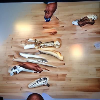 Hyperrealistic Bone Collection Display