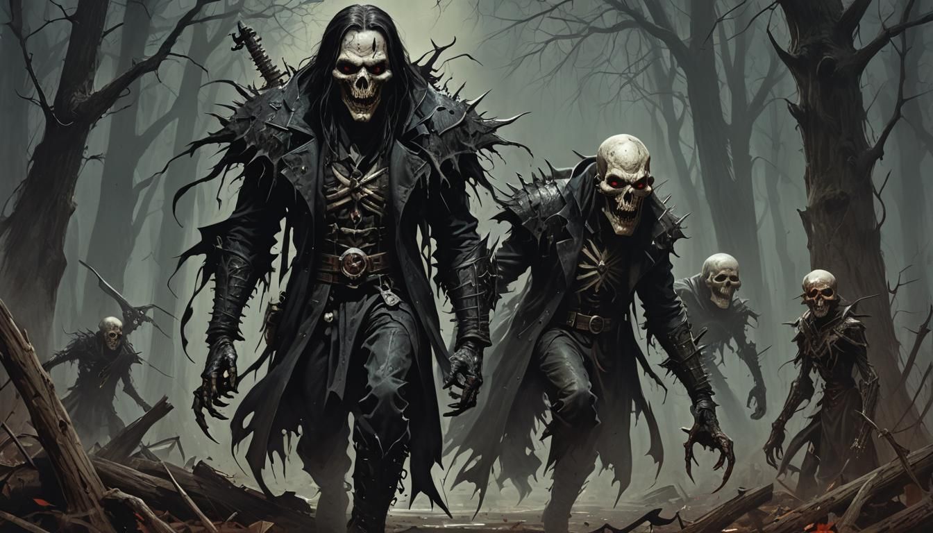 Sinister Gothic Headhunter Horror Art