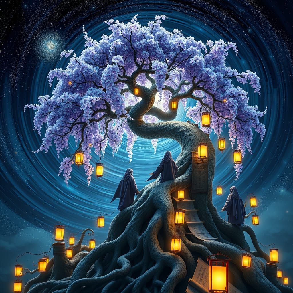 Celestial Bonsai Ascends into the Cosmos