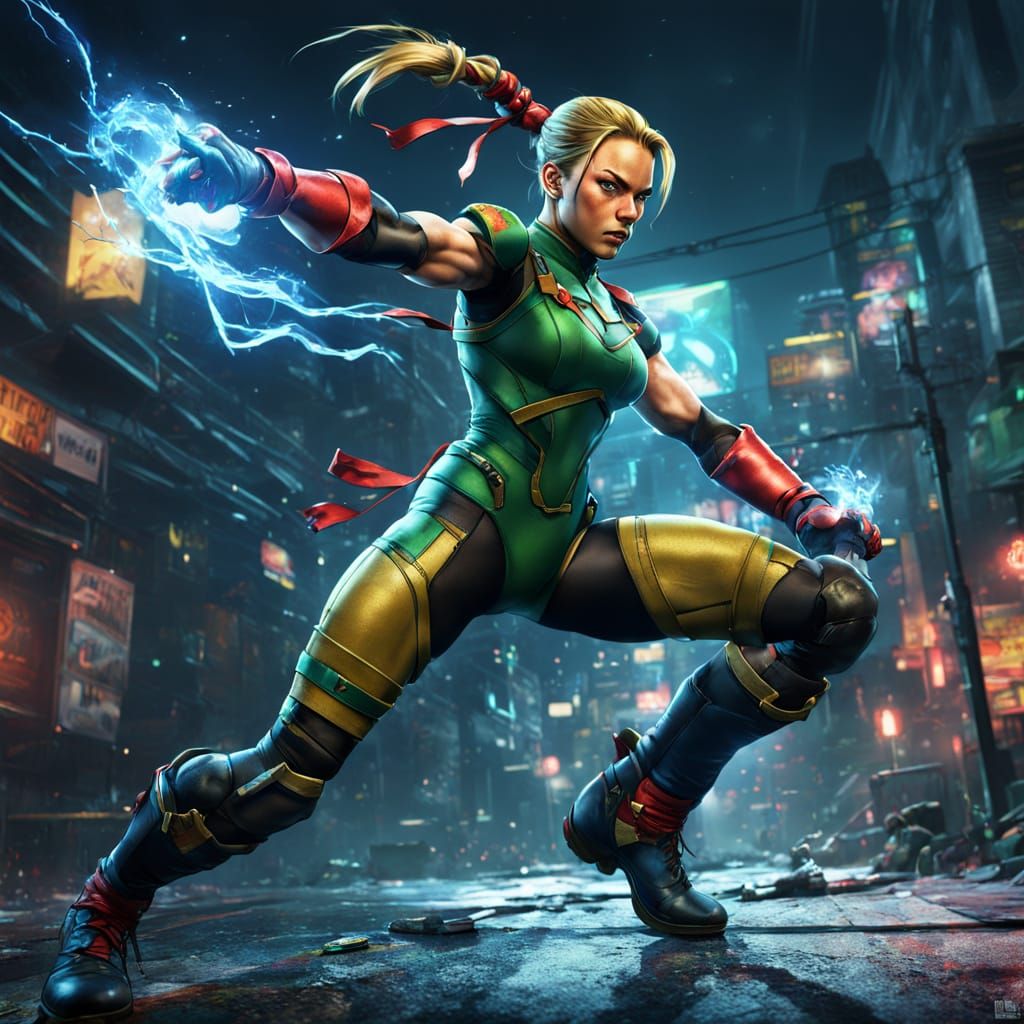 Cammy Finishes Fight in Detailed Action Concept Art