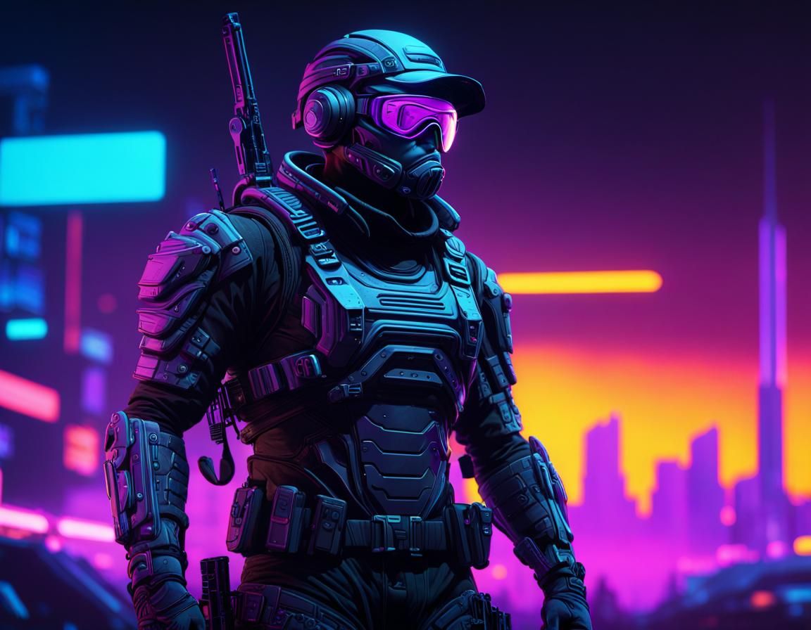 Cyberpunk Soldier.