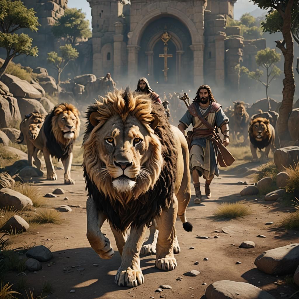 Jesus as the Lion of Judah: 3D Cinematic Render