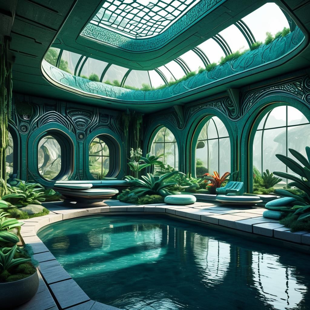 pool garden Vermette Soleri