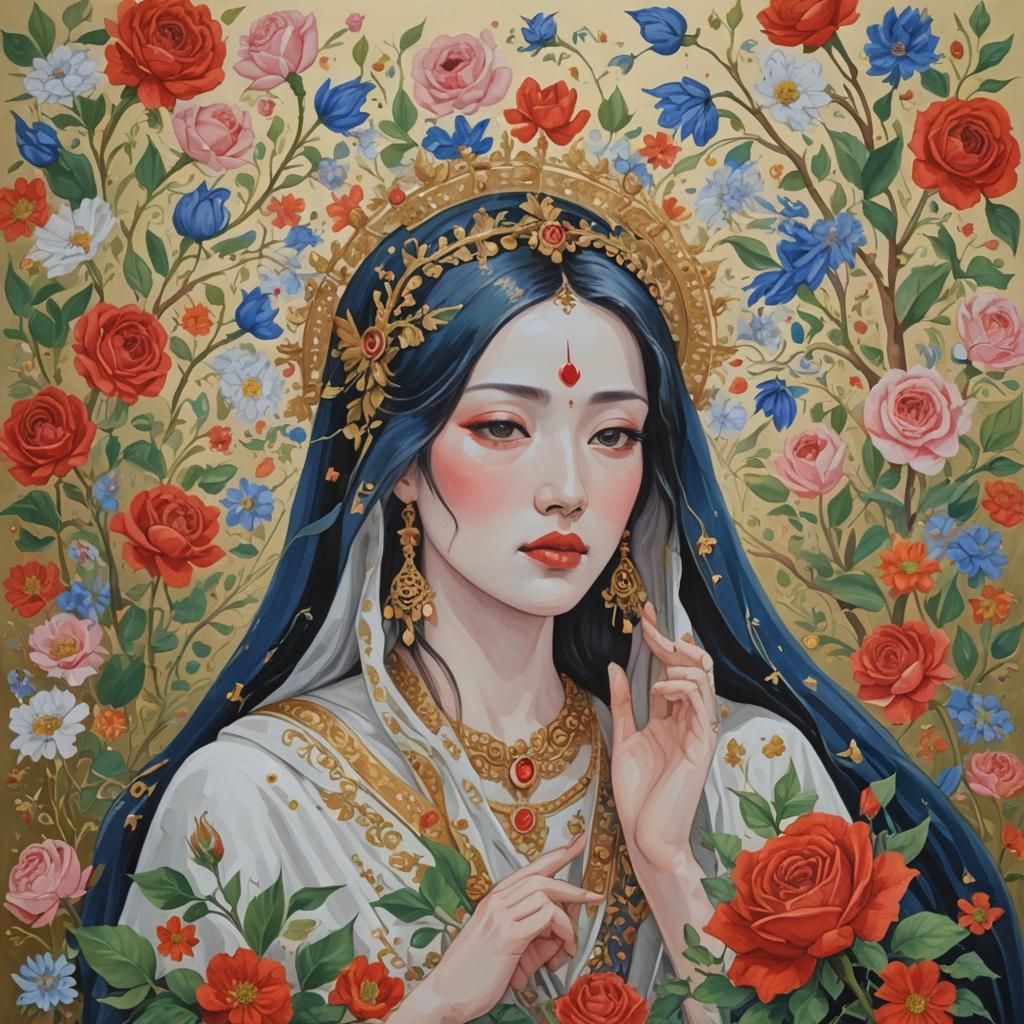 Gouache Painting Inspired by Shakespeare Sonnet