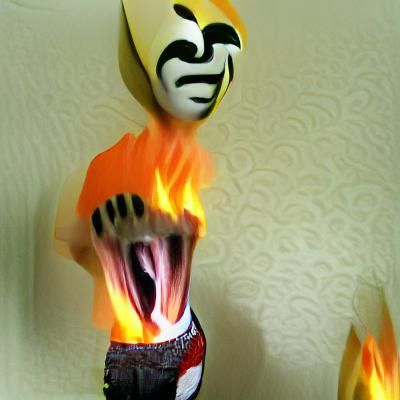 Burning Man Screaming in Agony