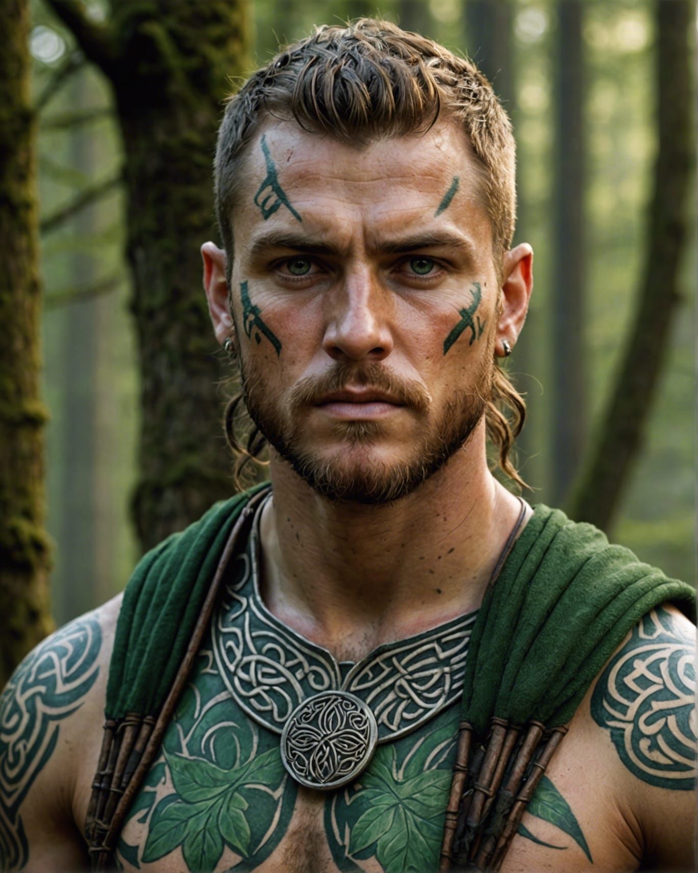 Celtic Warrior Digital Art Masterpiece