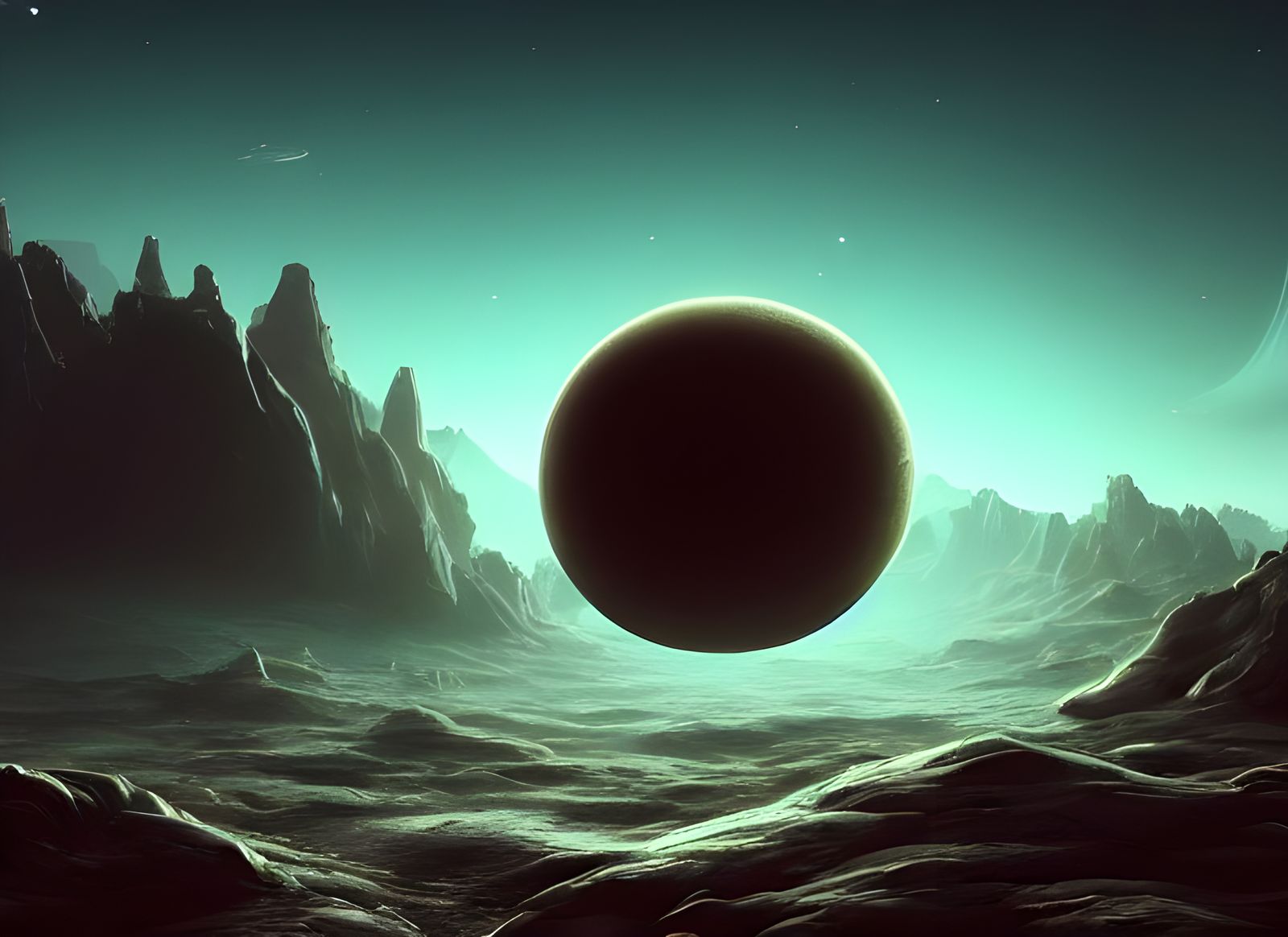 Hyperrealistic Skull Planet Concept Art in 8K