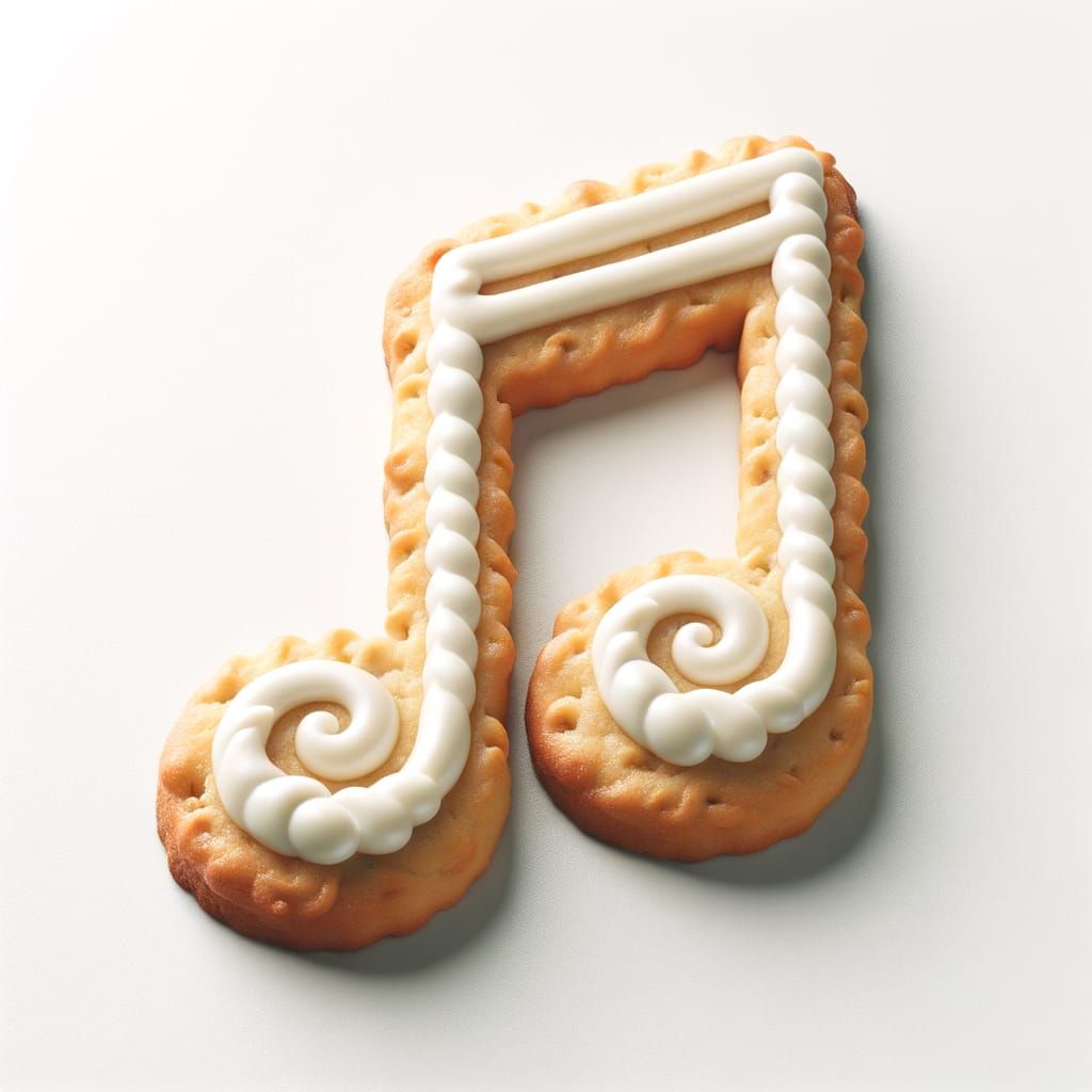 Musical Note Cookie with Sugar Frosting