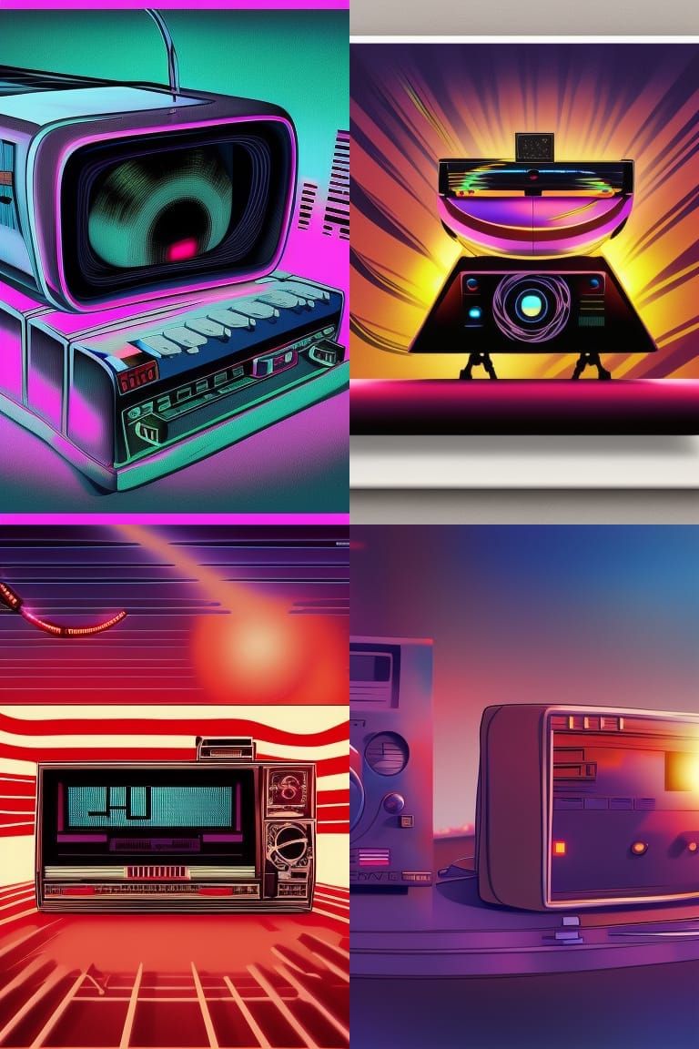 Synthwave Sunset City in Hyperrealistic Digital Art