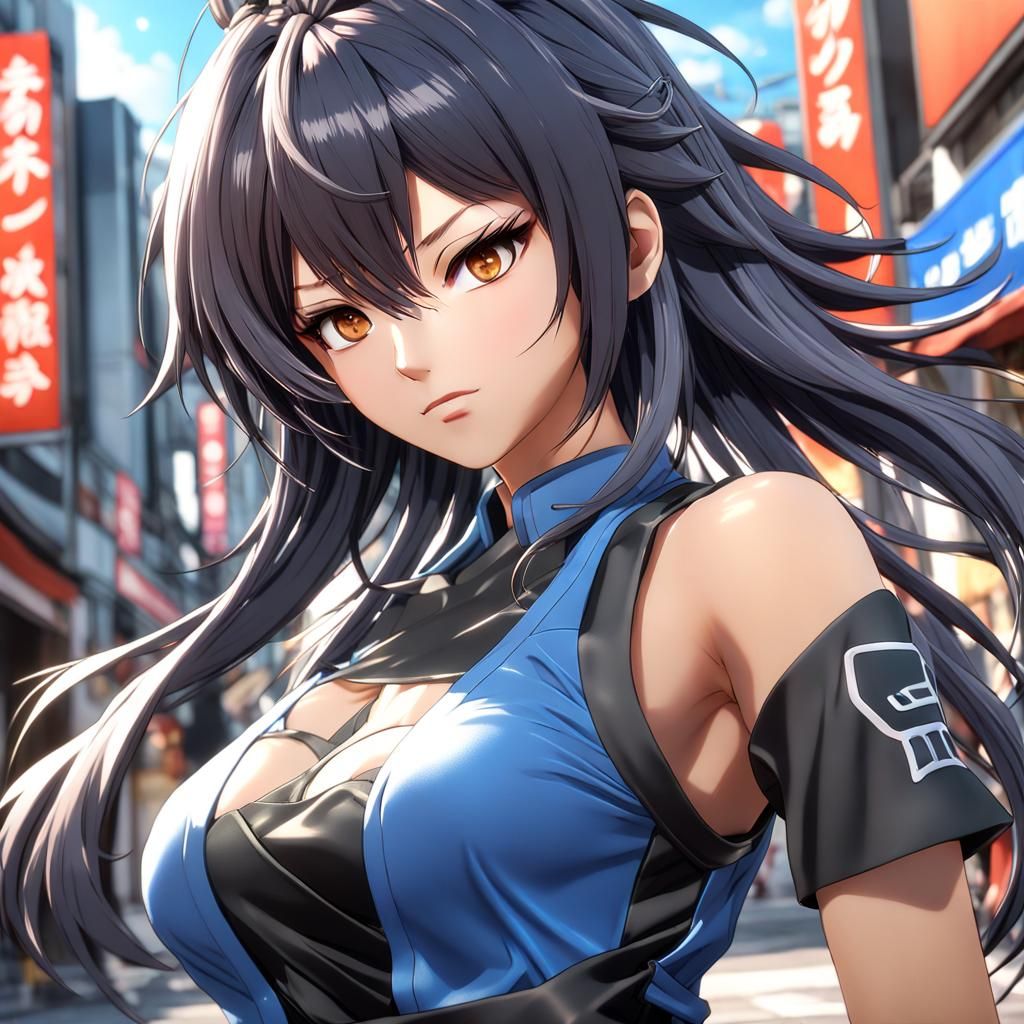 Anime Style Nobara Kugisaki with Big Chest