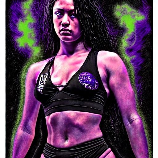 Hyperdetailed Painting of Jade Cargill by AEW