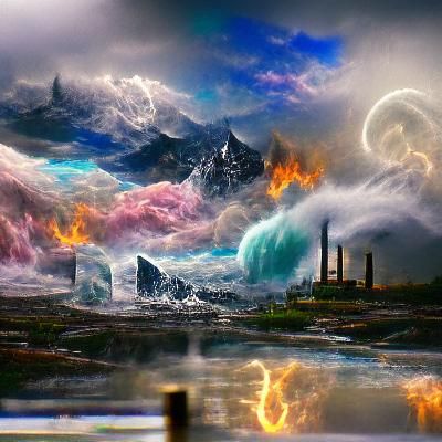 Epic Digital Painting of the Elements