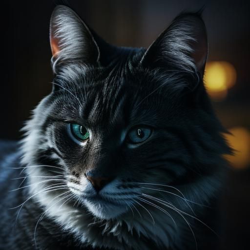 Cat with Crystalline Fur