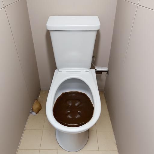 Massive Excrement Piece Stuck in Toilet Bowl