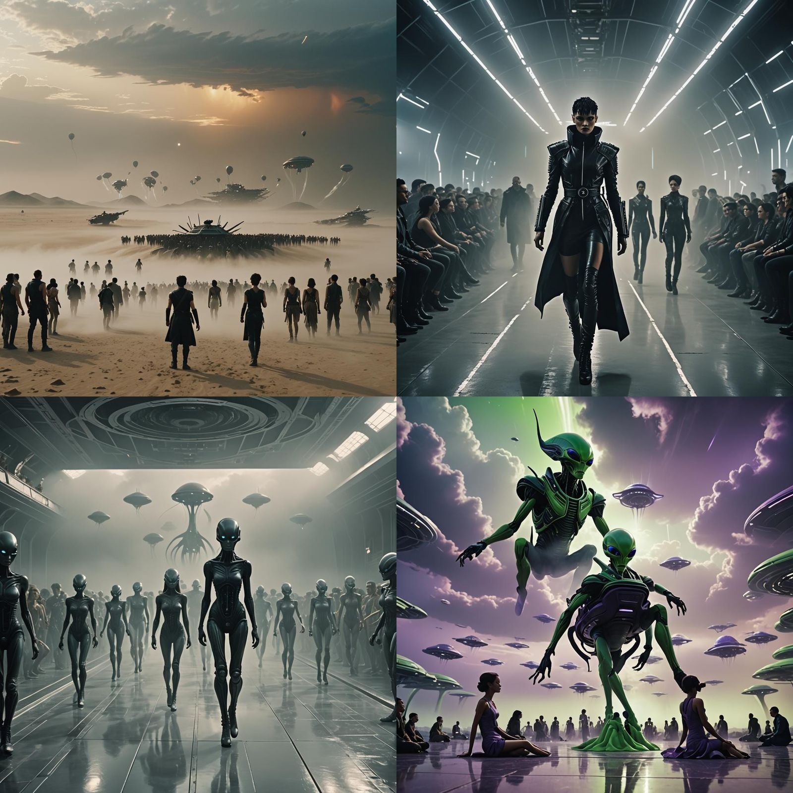 Alien Fashion Show in the Sky: Cinematic Still