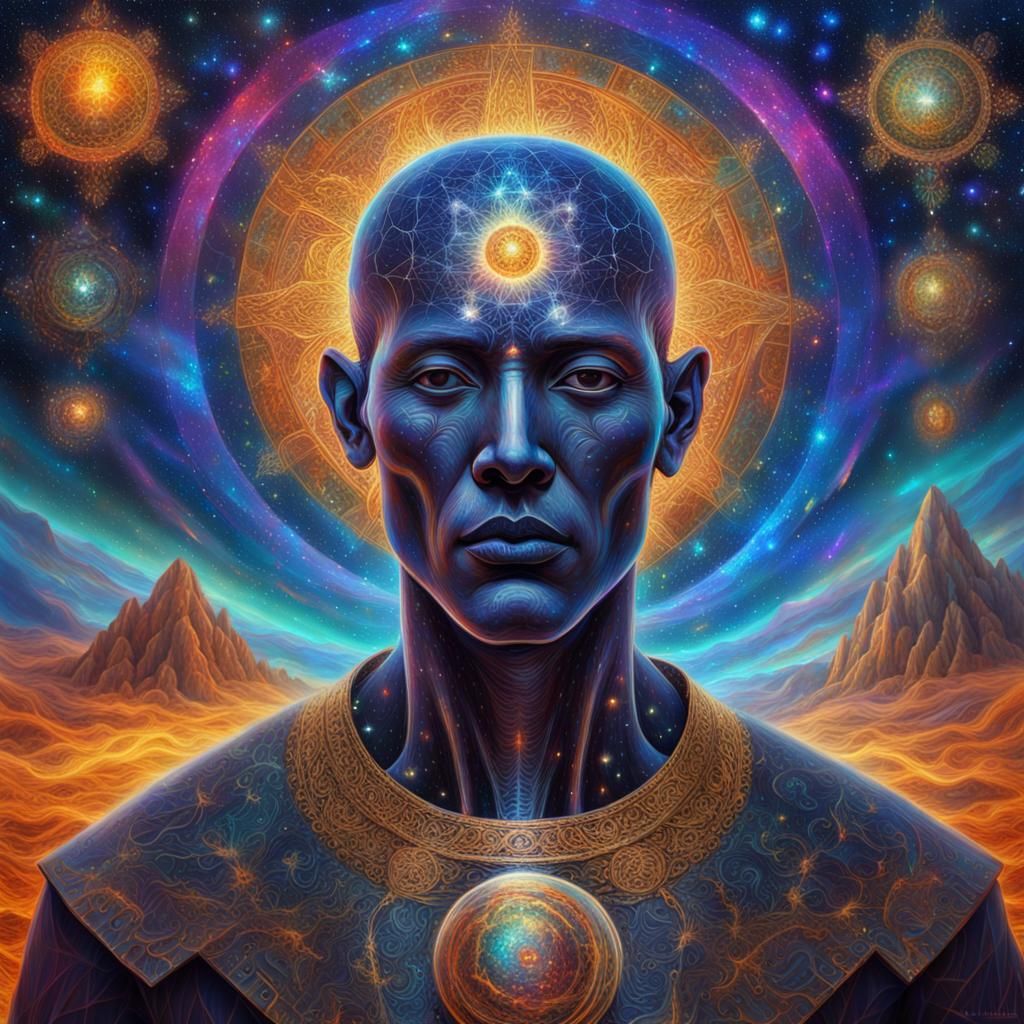 Otherworldly Oil Painting of Evil Forces