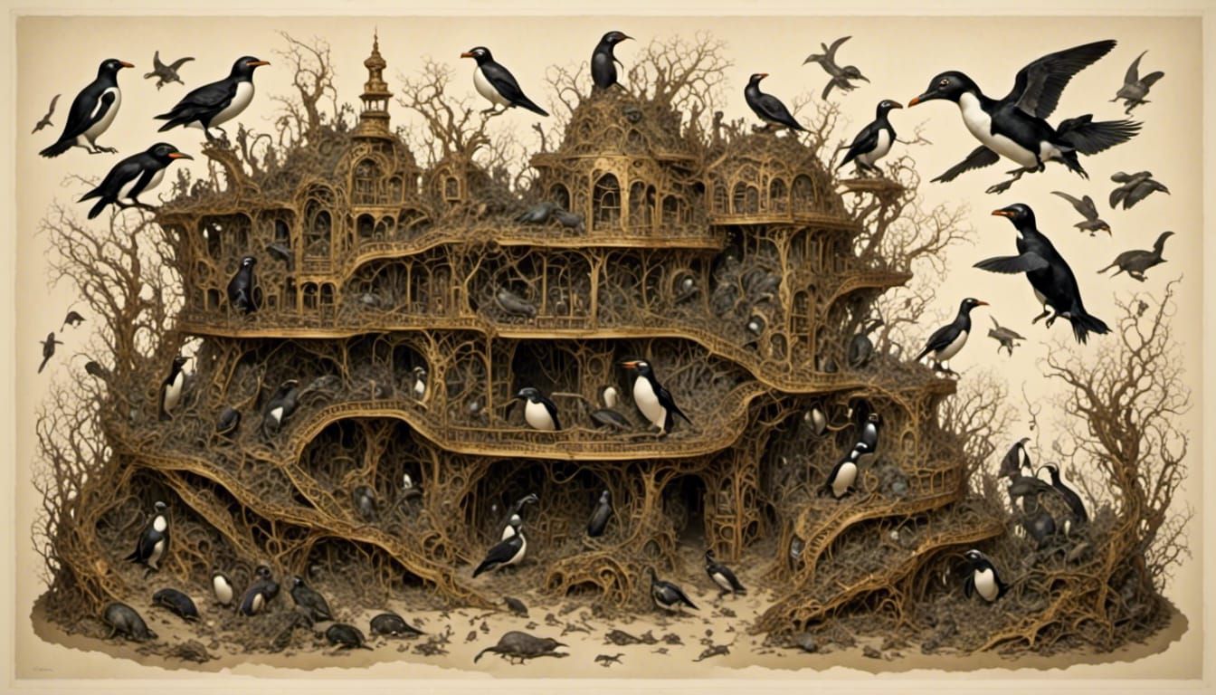 Smoky Lounge Scene with Drunken Animals