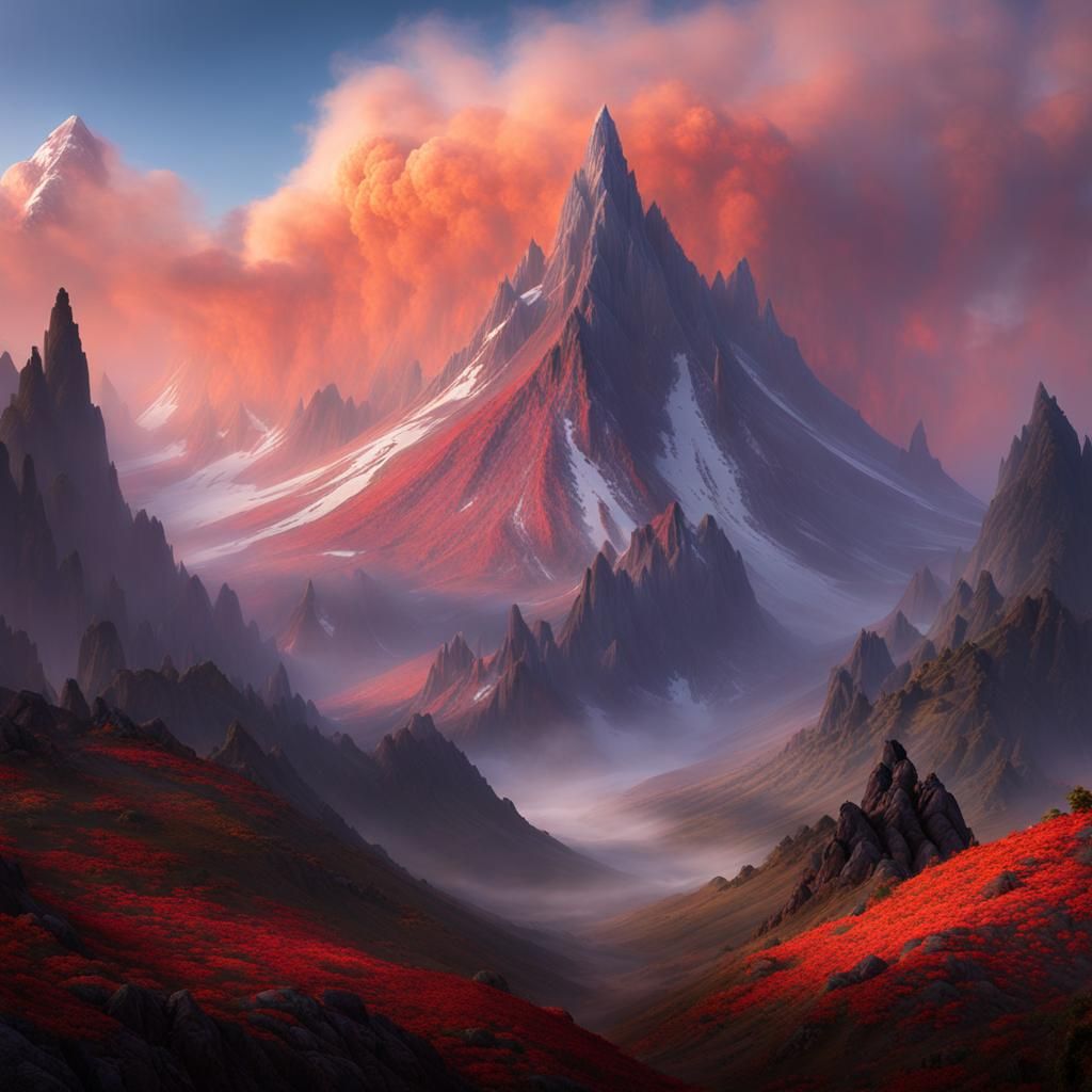 Mistborn Mountains Panorama with Veilstorms