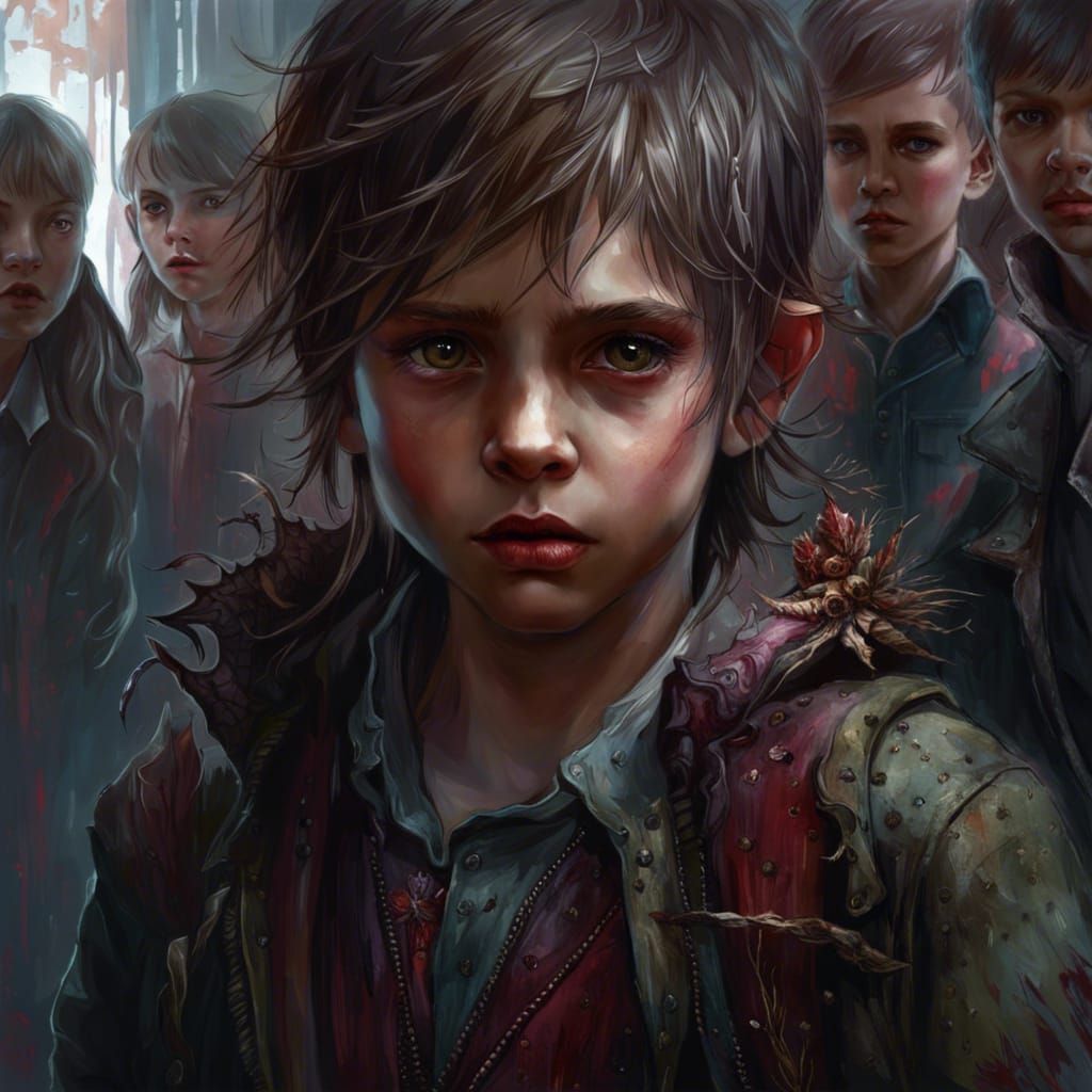 Vampire's First Friend: Detailed Digital Painting