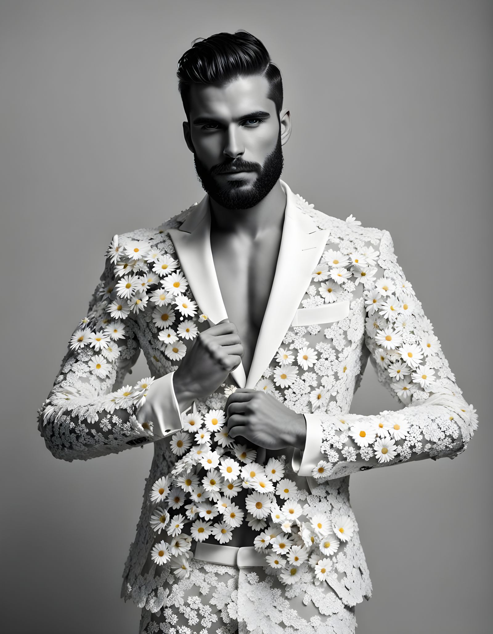 Daisy Suit: Edible Haute Couture Portrait