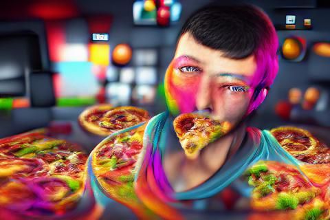 Delicious AI-Generated Pepperoni Pizza Graphic