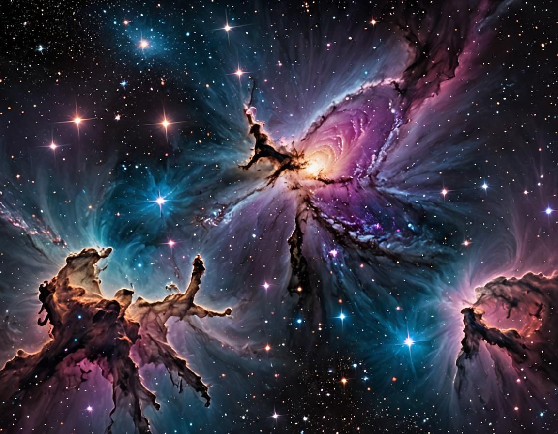 Distant Galaxy: Hubble-Inspired Starscape