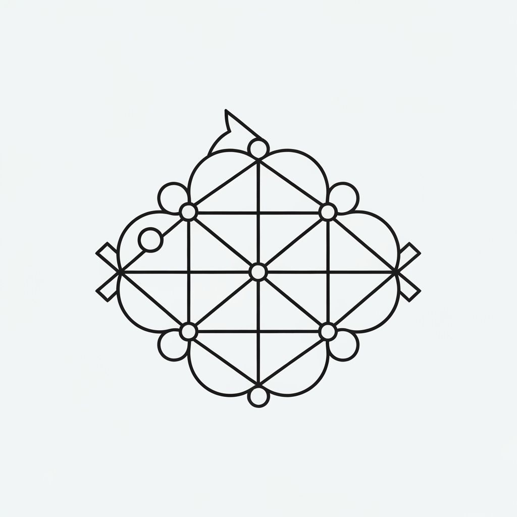 Geometric Fish Shape with Triangle and Circle Symmetry