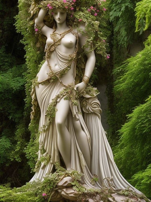 Ancient Grecian Goddess Statue in High Resolution