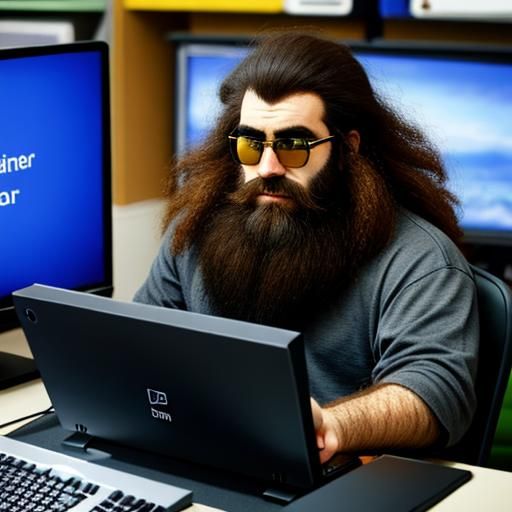 Beautiful Hairy Computer Generated by AI