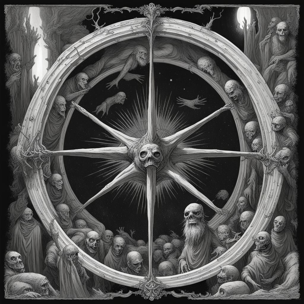 Gothic Horror Illustration in Doré Style