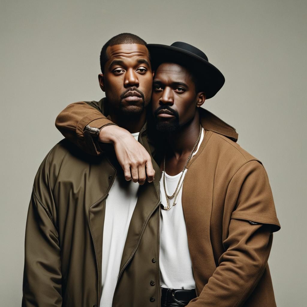 Unexpected Embrace: Kanye and Infamous Figure Hugging