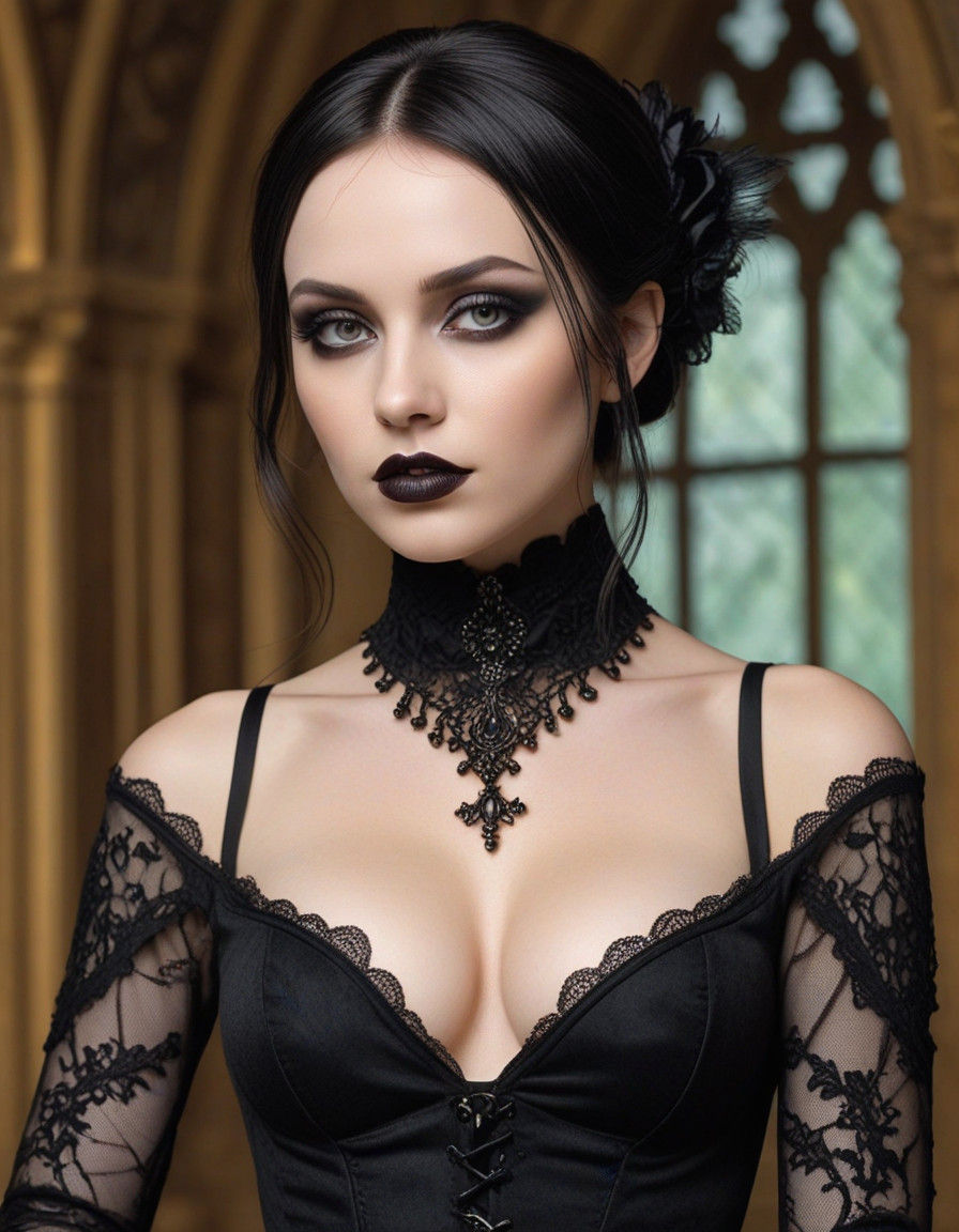 Gothic Sensuality Captured in Dark Romanticism