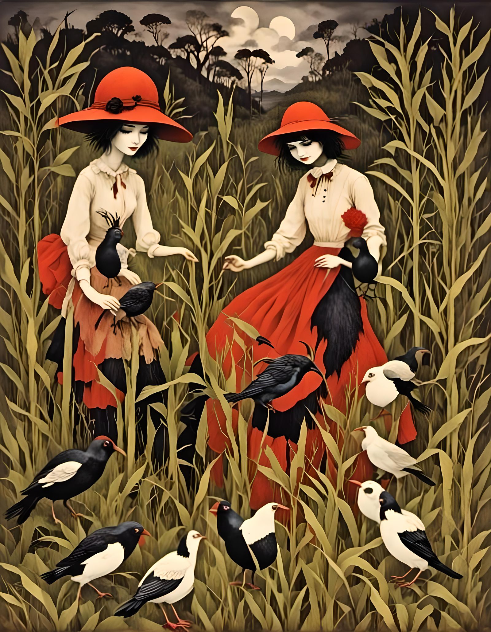 Cuban Sugarcane Harvest in Picasso Style