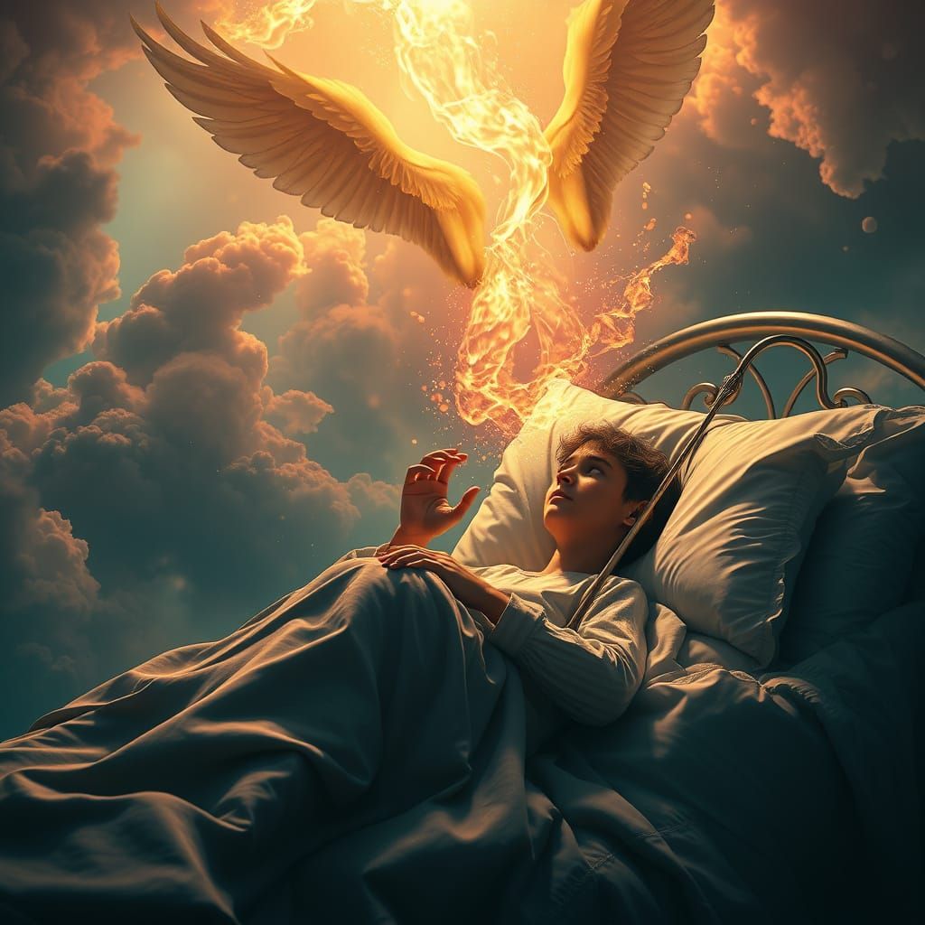 God reaches out from heaven