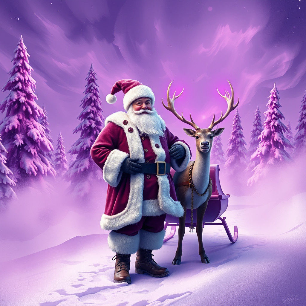 Purple Santa