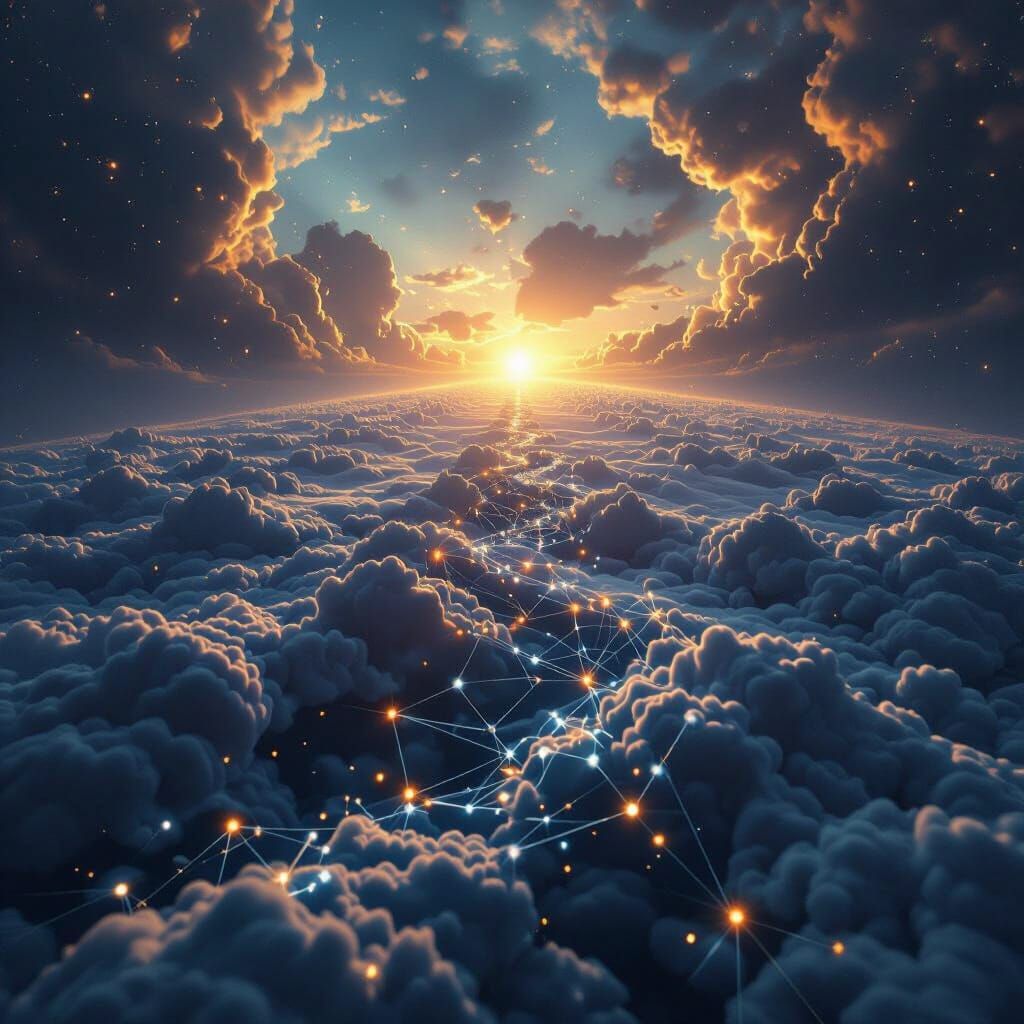 Cosmic Event Horizon with Molecular Network