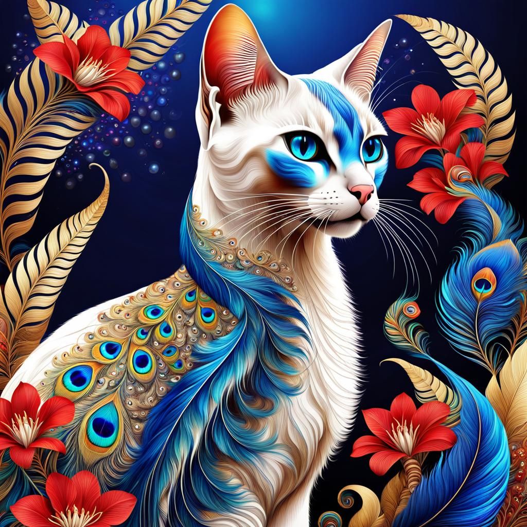 Cat Peacock Fantasy 8