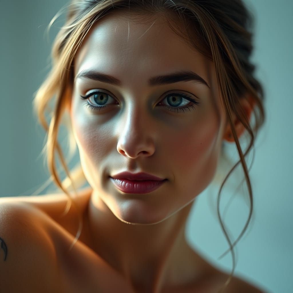 Photorealistic Portrait of a Beautiful Woman