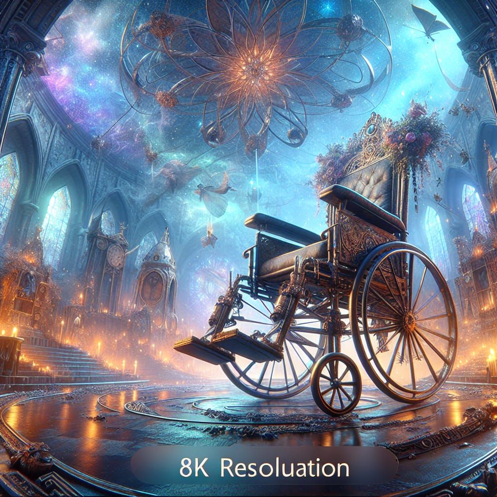 Magical Wheelchair in Fantastical Matte Painting